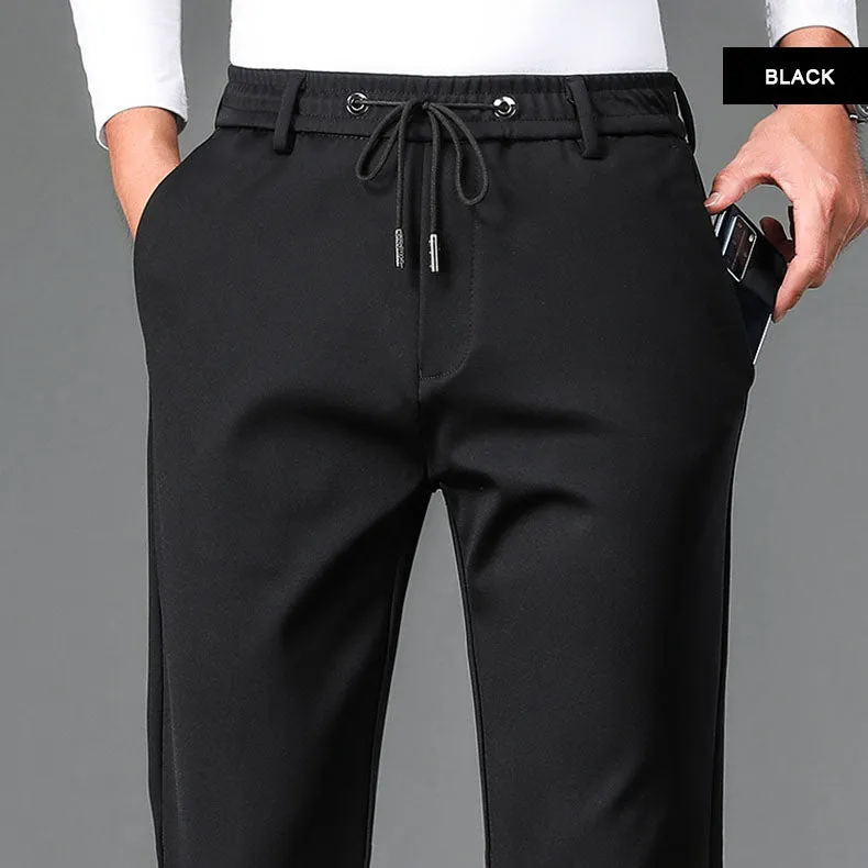 Men's Non-iron Mercerised Stretch Cotton Breathable Casual Sweatpants