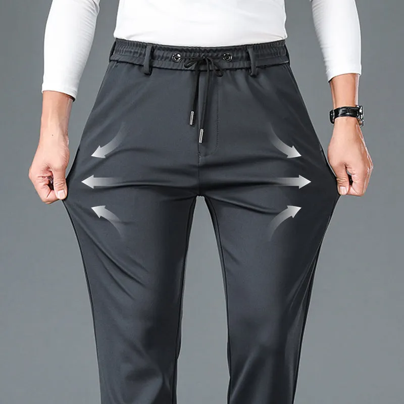 Men's Non-iron Mercerised Stretch Cotton Breathable Casual Sweatpants