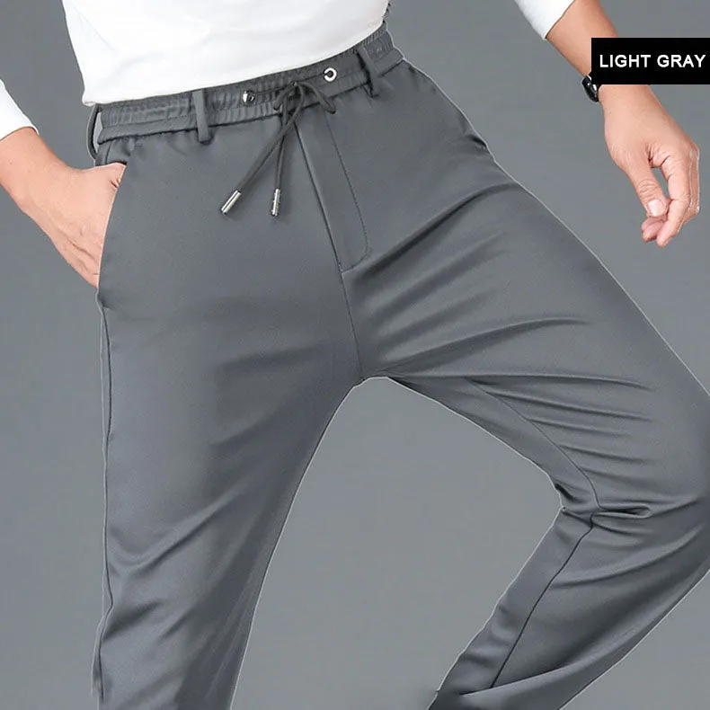 Men's Non-iron Mercerised Stretch Cotton Breathable Casual Sweatpants