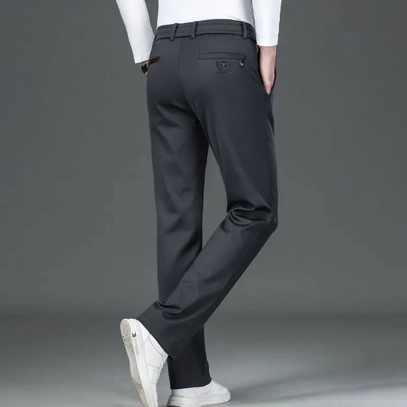Men's Non-iron Mercerised Stretch Cotton Breathable Casual Sweatpants