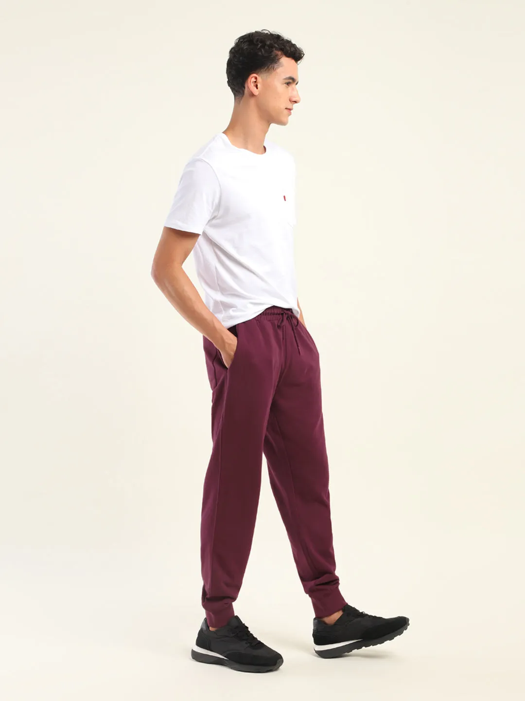 Men's Regular Fit Red Joggers