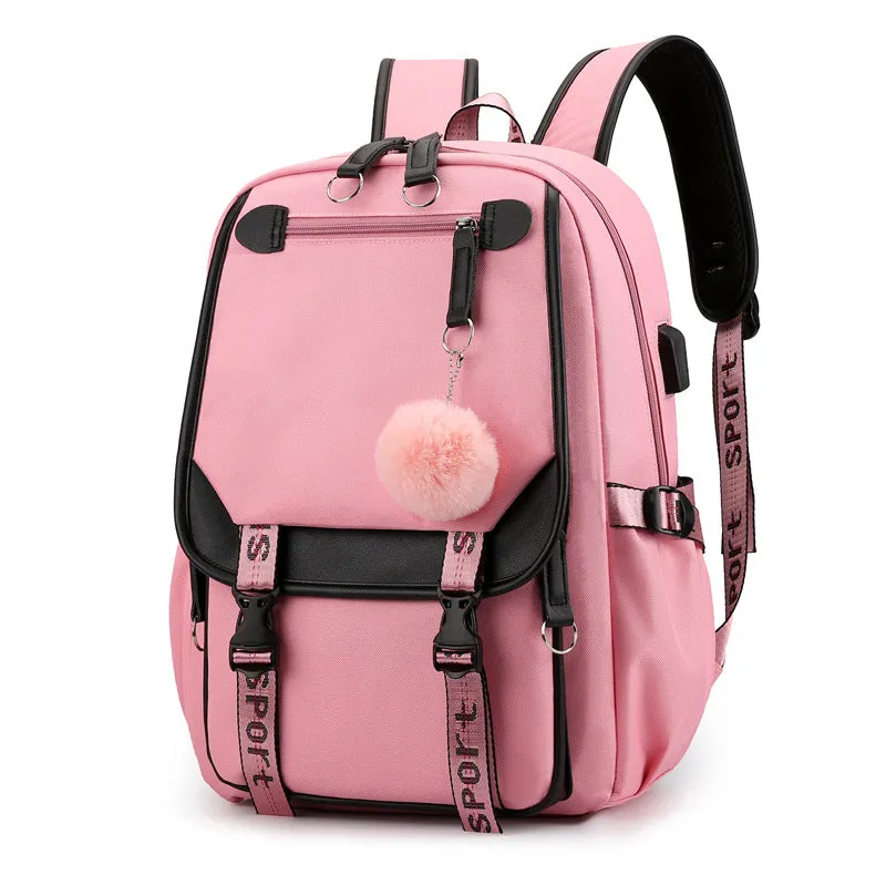 Men's Thermal Transfer Oxford Cloth Trendy Large Backpacks