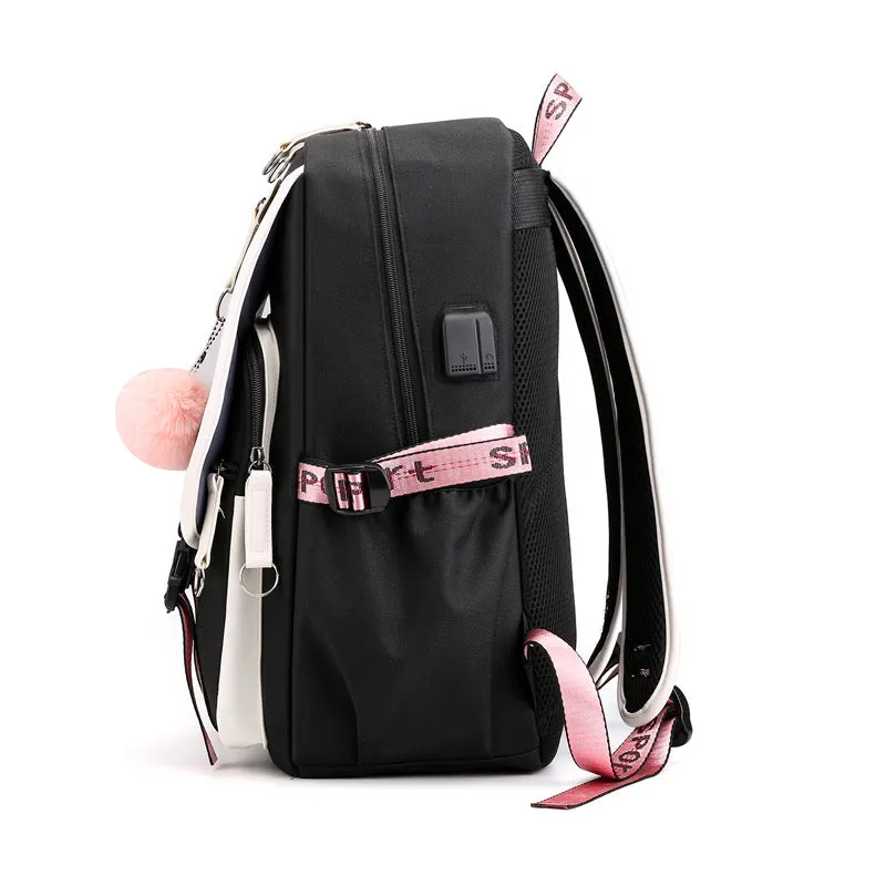 Men's Thermal Transfer Oxford Cloth Trendy Large Backpacks