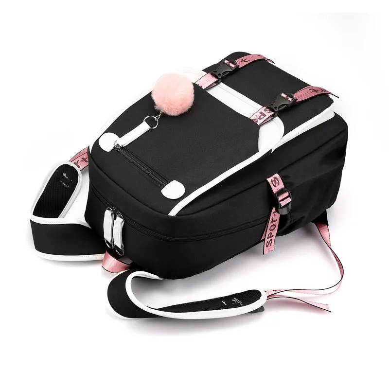Men's Thermal Transfer Oxford Cloth Trendy Large Backpacks