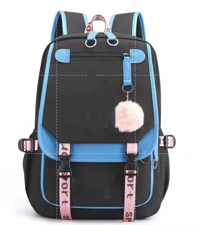 Men's Thermal Transfer Oxford Cloth Trendy Large Backpacks