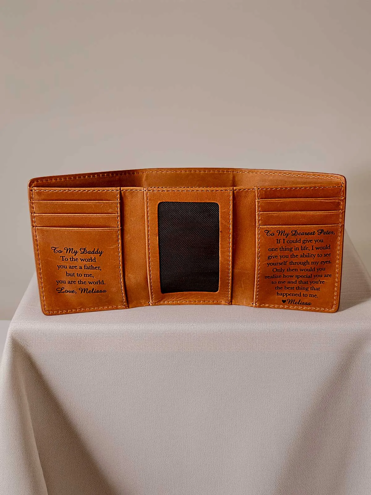 Men's Trifold Wallet - Custom Engraving