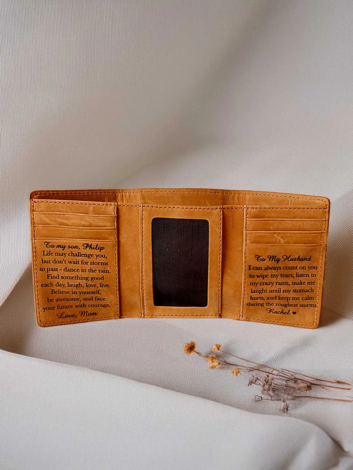 Men's Trifold Wallet - Custom Engraving
