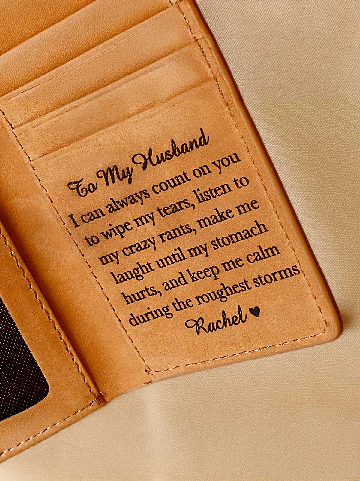 Men's Trifold Wallet - Custom Engraving
