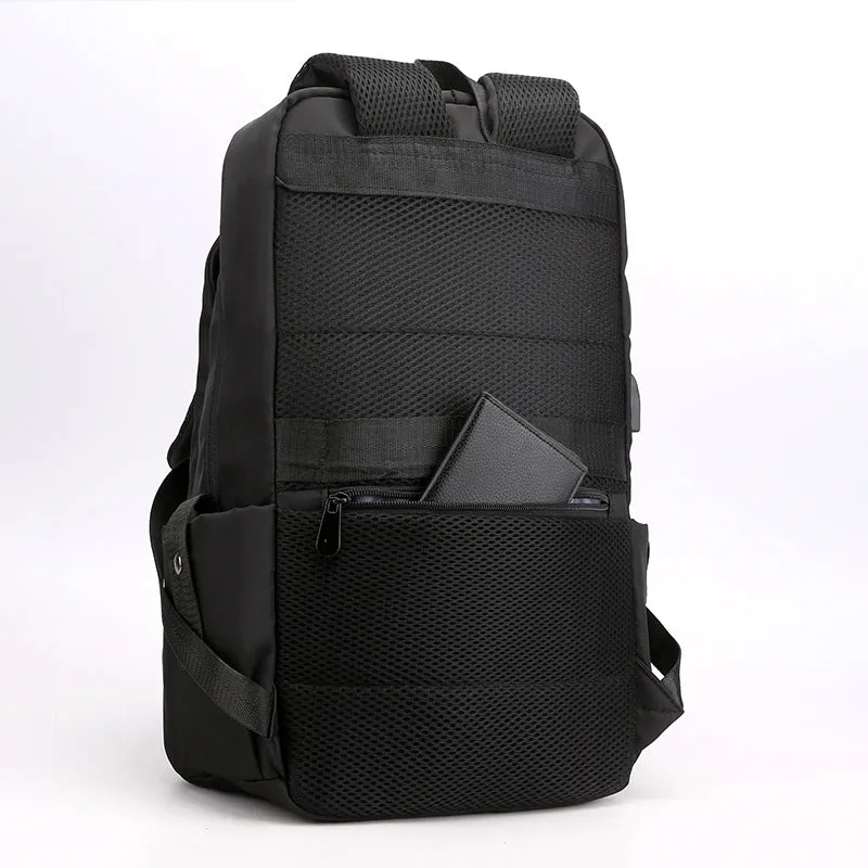 Men's Unique Printed Waterproof Leisure Rechargeable Backpacks