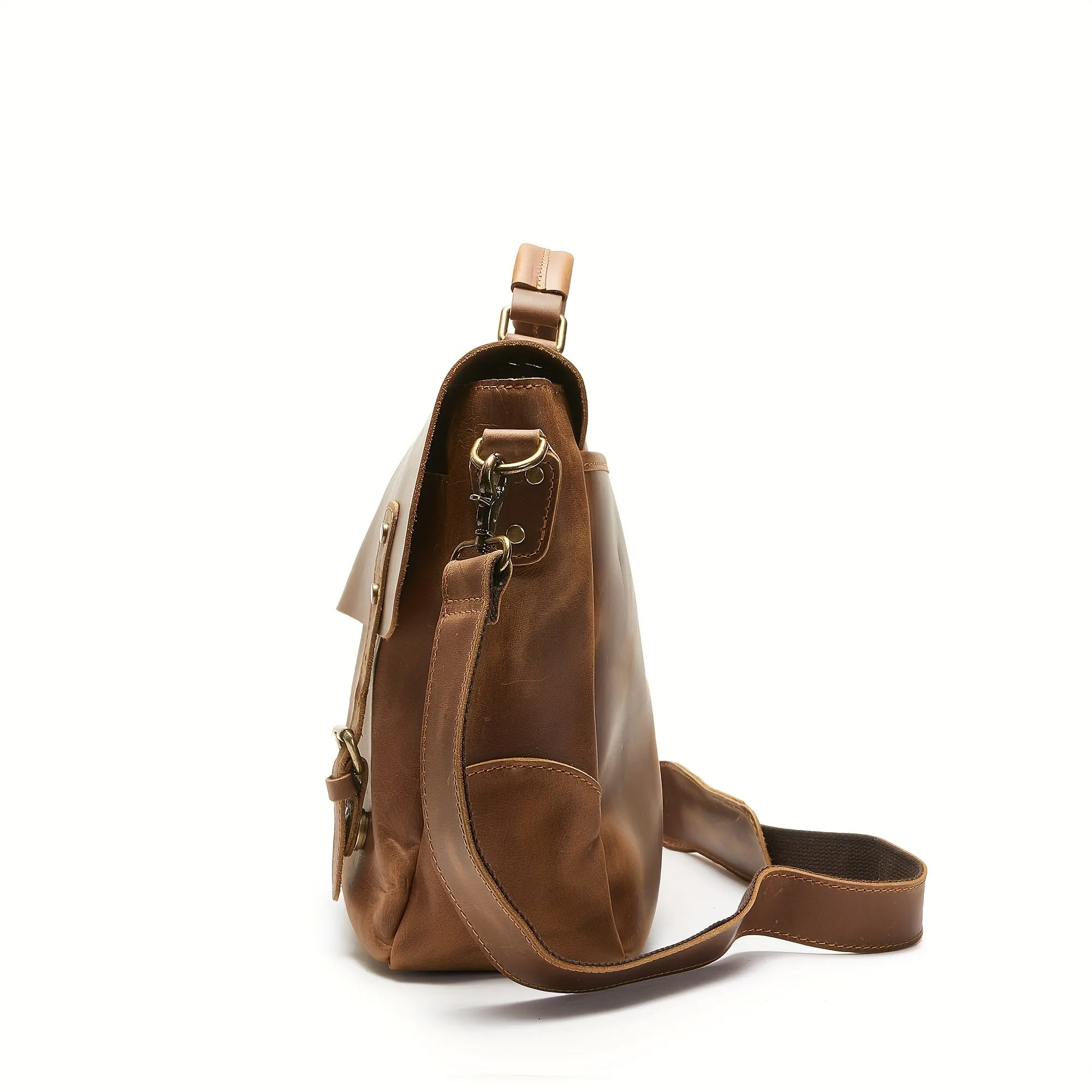 Men's Vintage Large Capacity Briefcase Travel Crossbody Bag