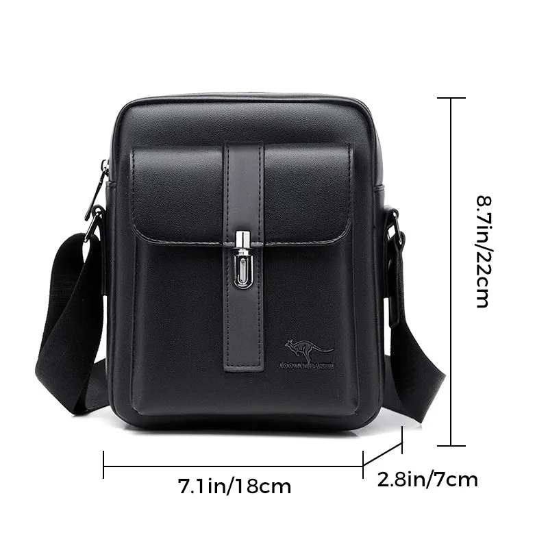 Messenger Bag for Men Soft PU Leather