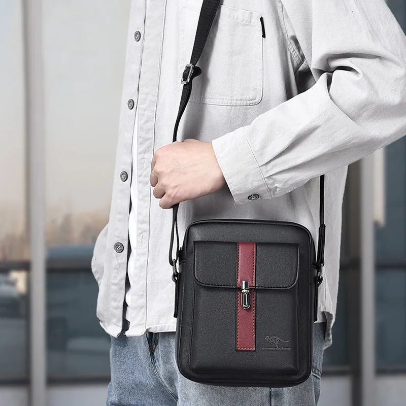 Messenger Bag for Men Soft PU Leather