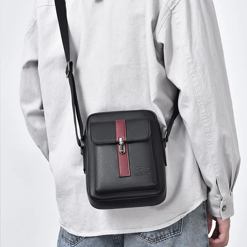Messenger Bag for Men Soft PU Leather