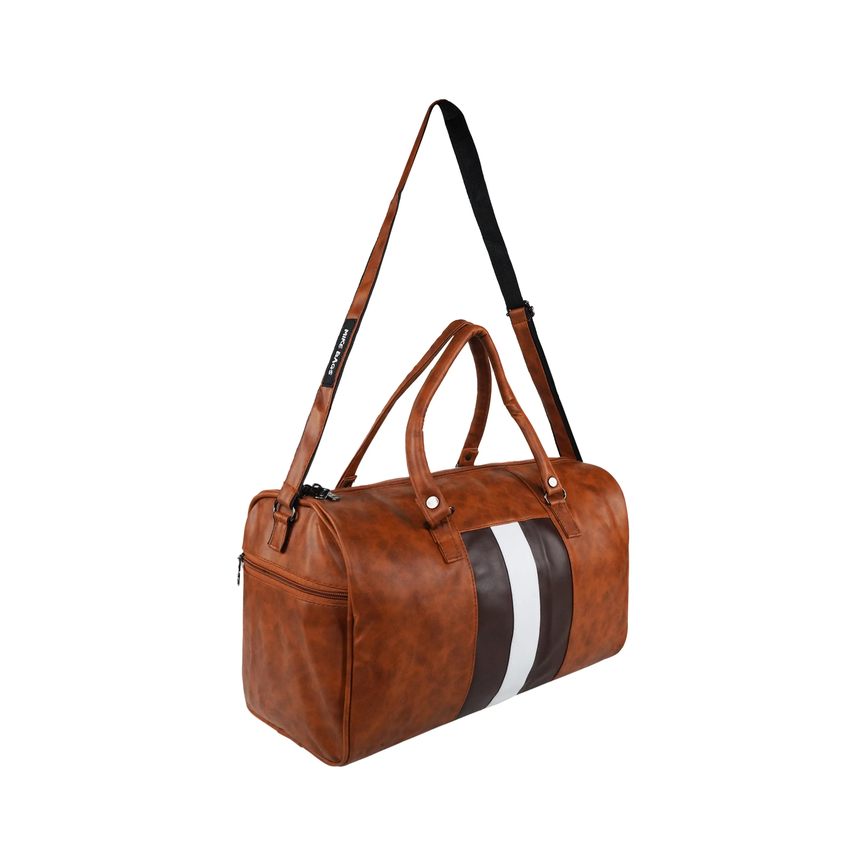 Mike Duffle Bag with Shoe Compartment - Brown