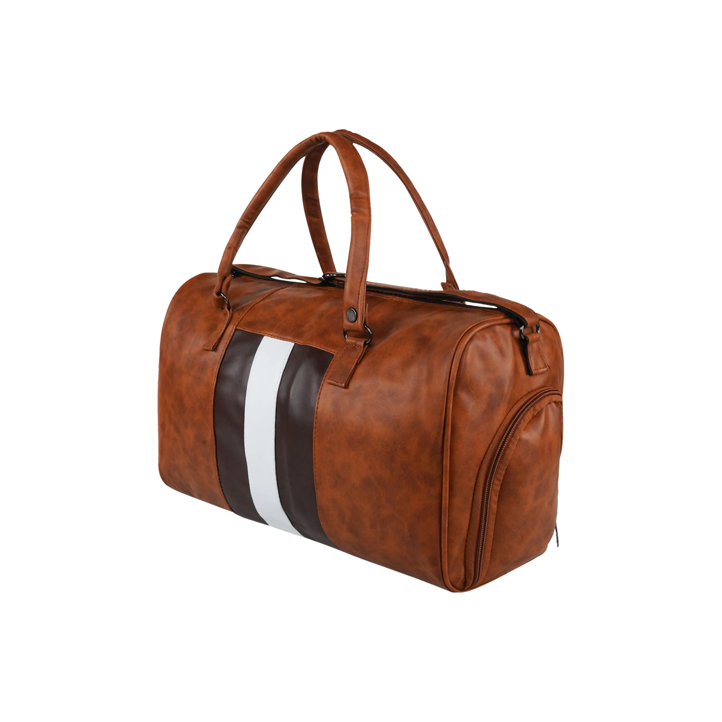 Mike Duffle Bag with Shoe Compartment - Brown