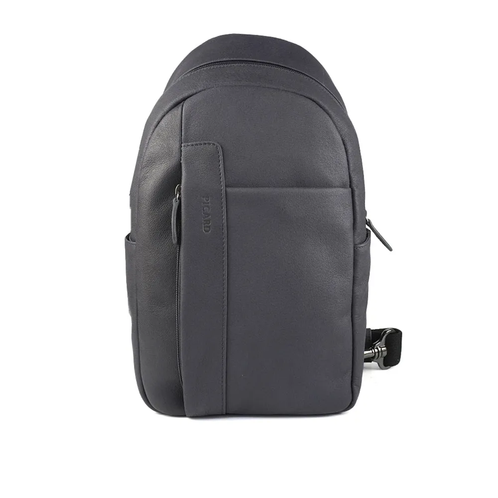Picard Buffalo Men's Leather Crossbody Bag (Navy)