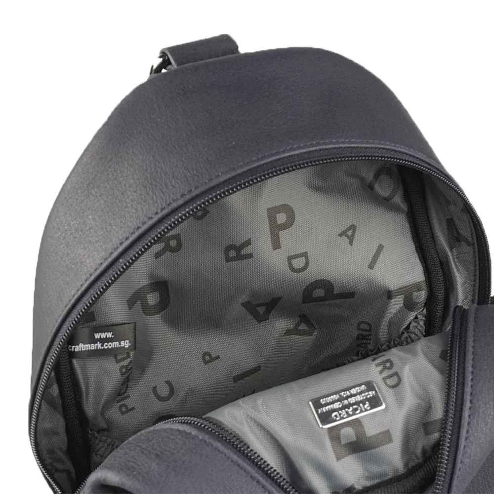 Picard Buffalo Men's Leather Crossbody Bag (Navy)