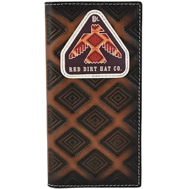 Red Dirt hat Co Thunderbird Patch Rodeo Wallet
