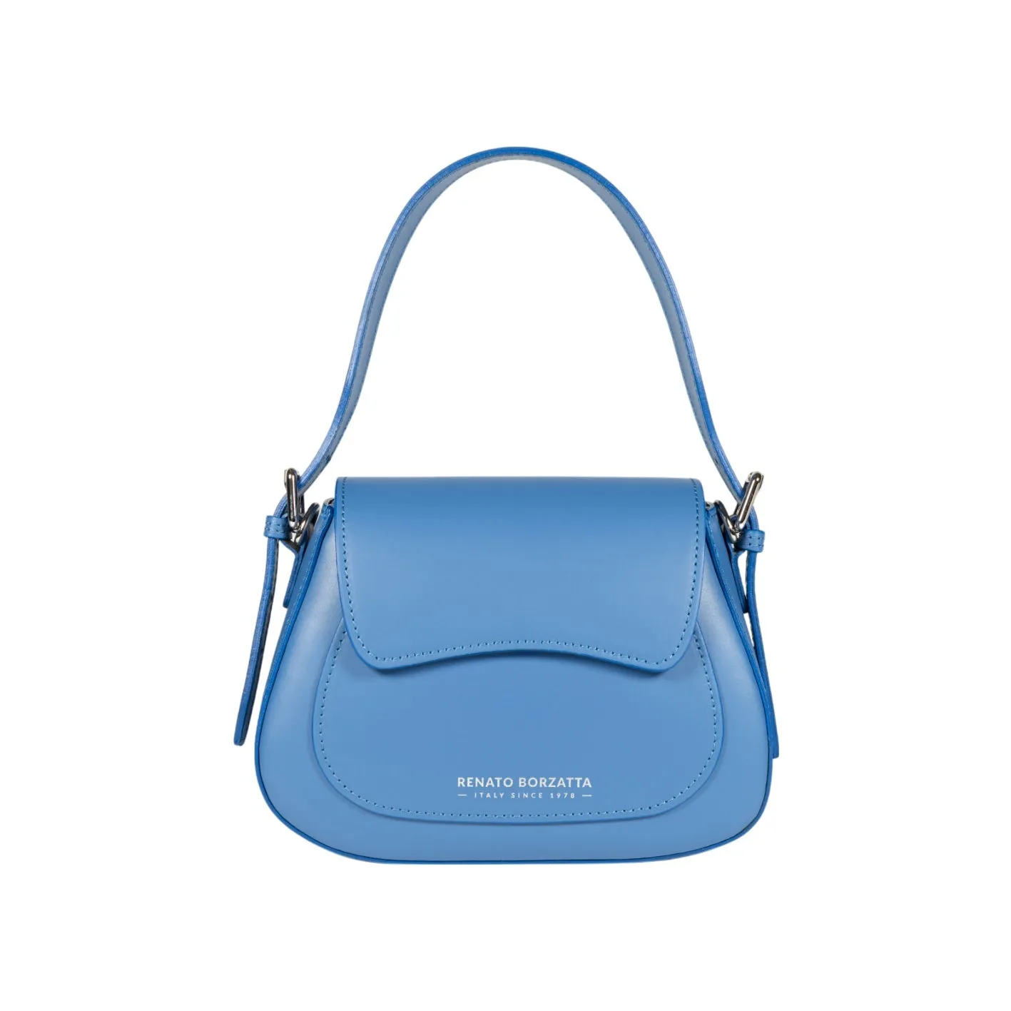 Renato Borzatta EMMA Leather Shoulder Bag Blue