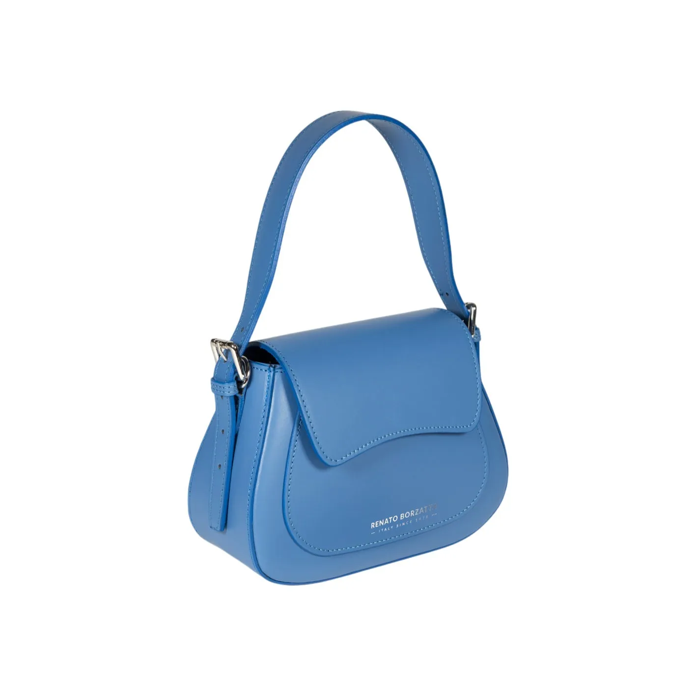 Renato Borzatta EMMA Leather Shoulder Bag Blue