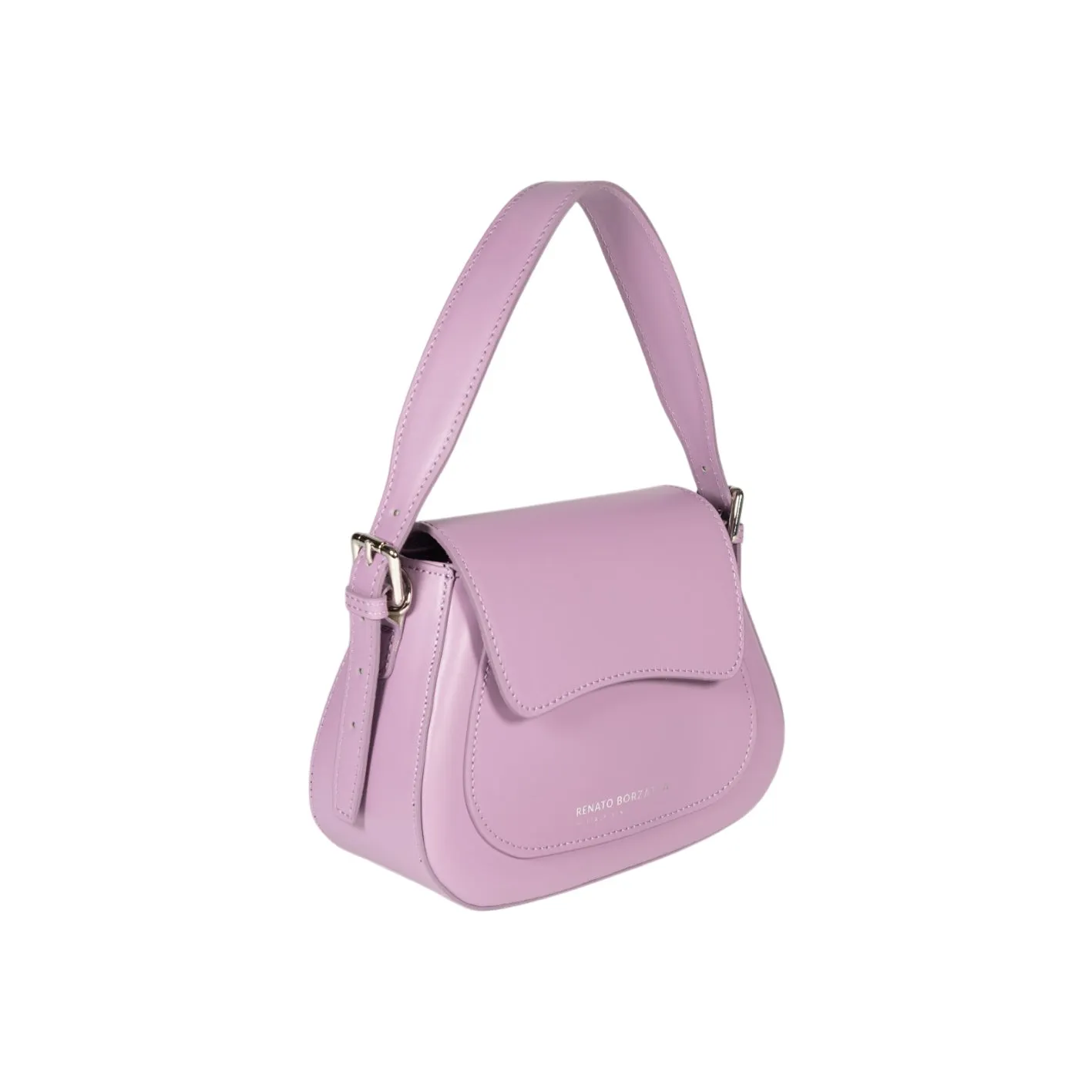 Renato Borzatta EMMA Leather Shoulder Bag Lilac Purple