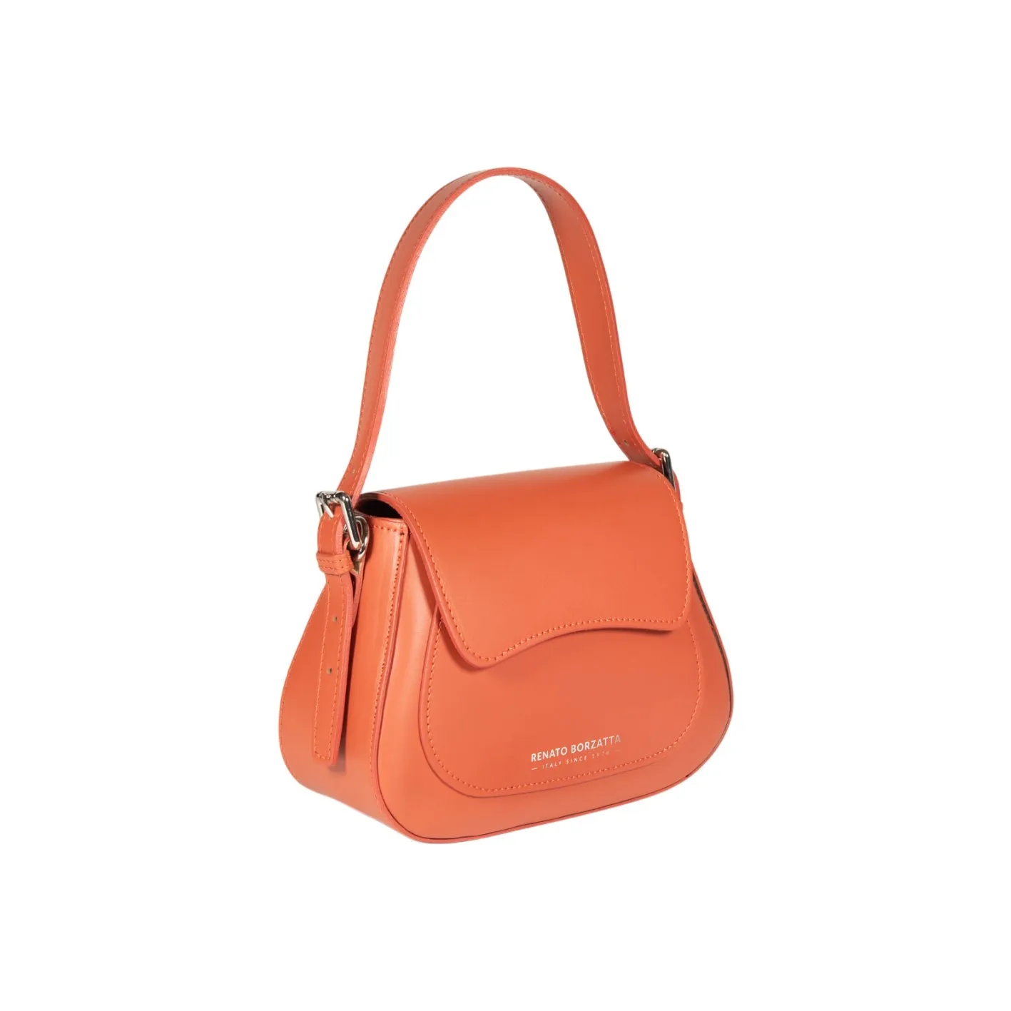 Renato Borzatta EMMA Shoulder Bag with Flap Paprika Orange