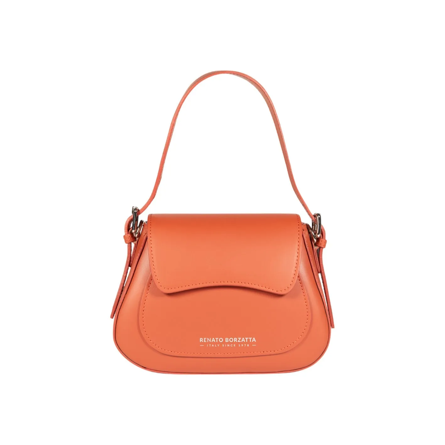 Renato Borzatta EMMA Shoulder Bag with Flap Paprika Orange
