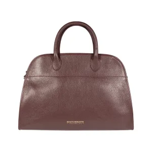 Renato Borzatta FRIDA Leather Satchel Handbag Brown