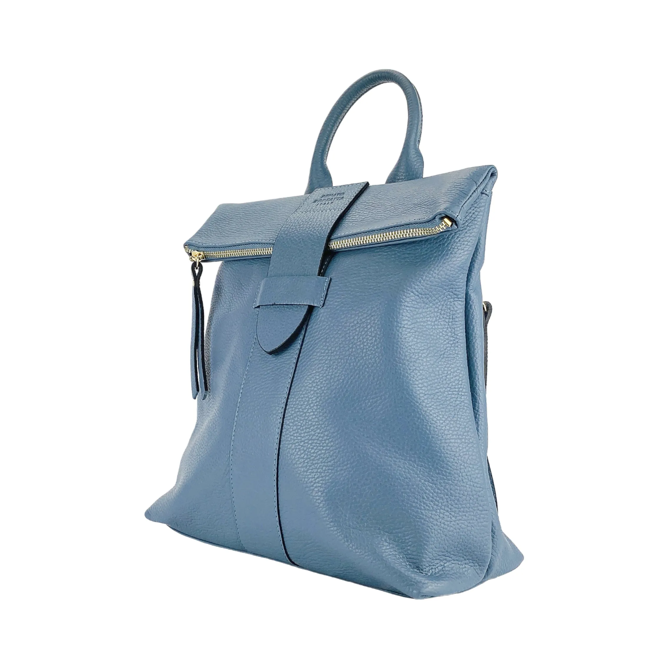 Renato Borzatta Leather Backpack Air Force Blue