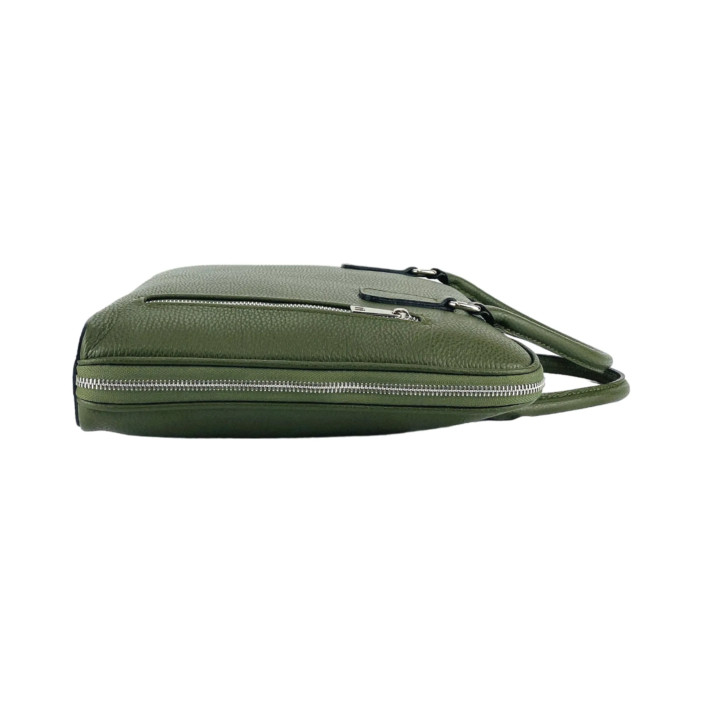 Renato Borzatta Leather Business Briefcase Green