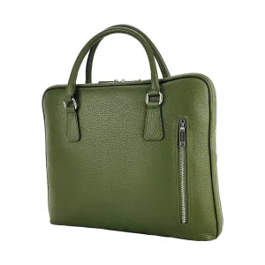 Renato Borzatta Leather Business Briefcase Green