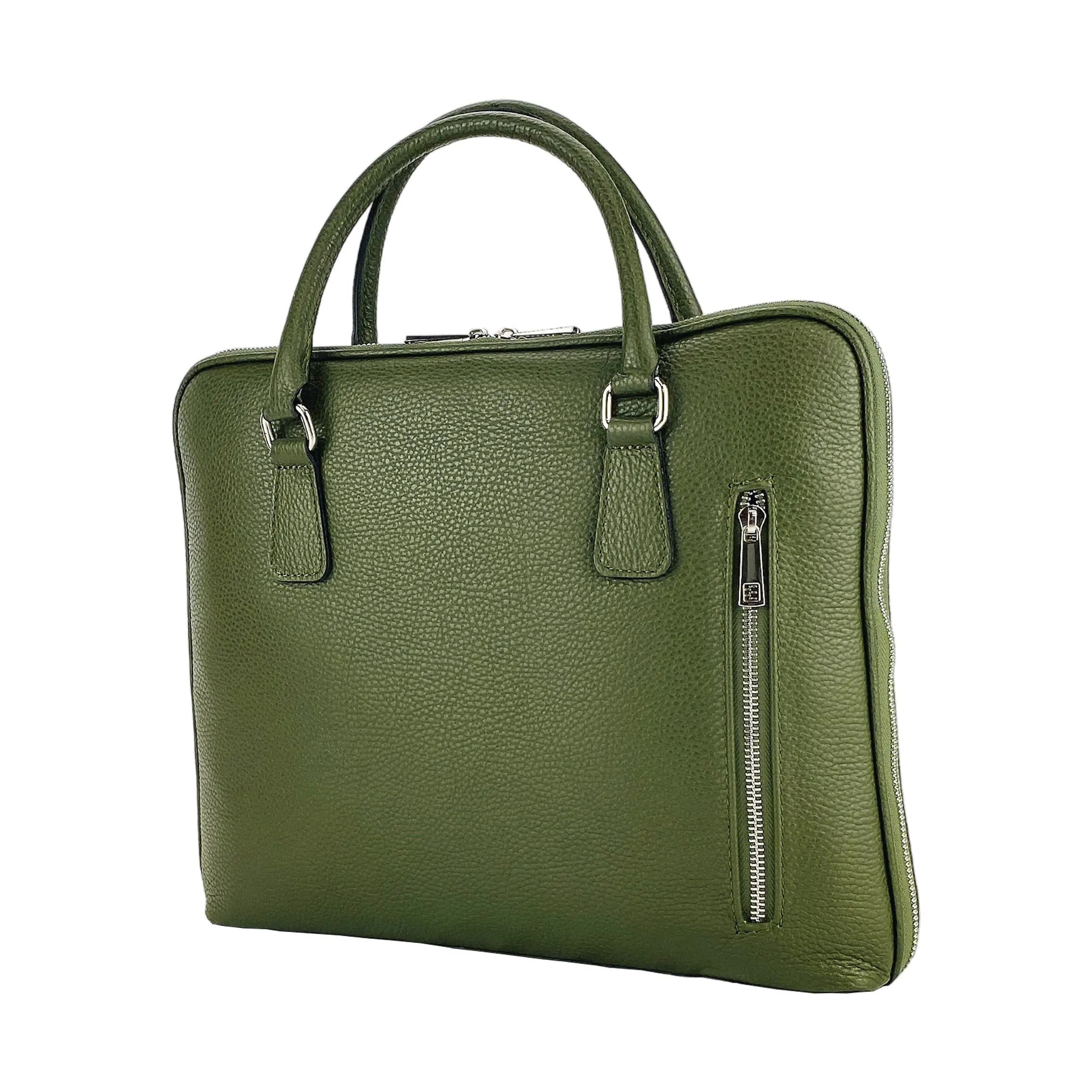 Renato Borzatta Leather Business Briefcase Green