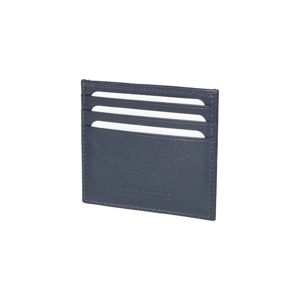 Renato Borzatta Leather Credit Card Holder Blue