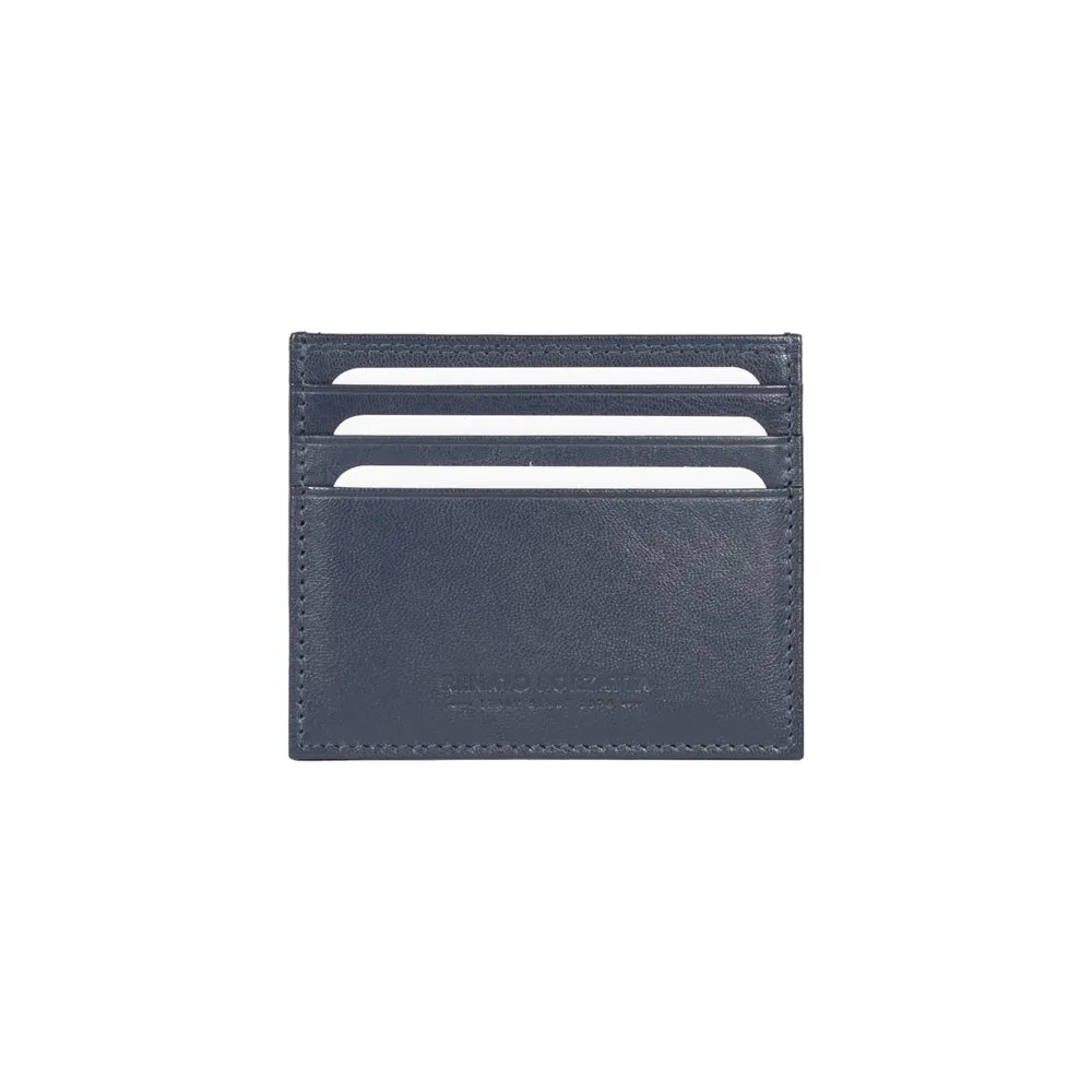 Renato Borzatta Leather Credit Card Holder Blue