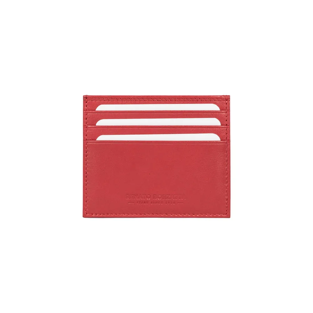Renato Borzatta Leather Credit Card Holder Red