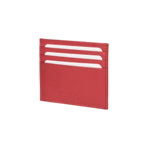 Renato Borzatta Leather Credit Card Holder Red