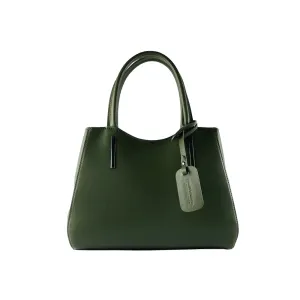 Renato Borzatta Leather Double Strap Shoulder Bag Green