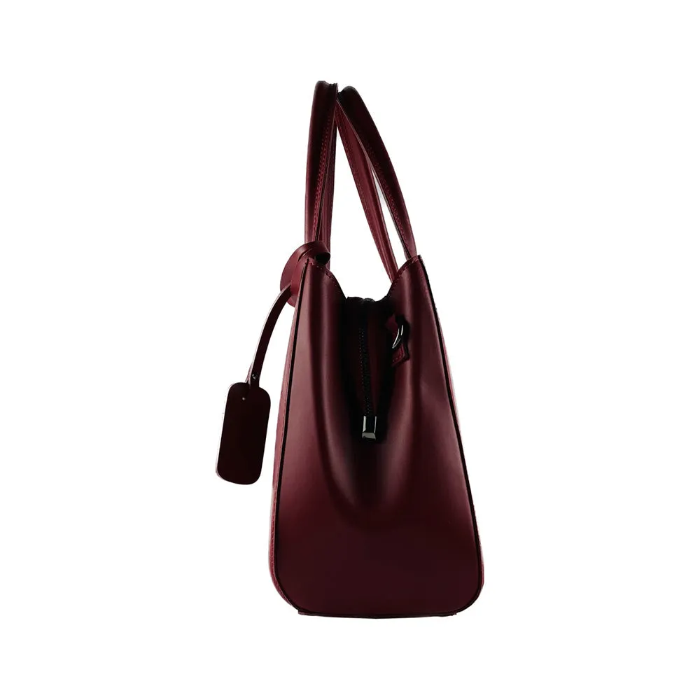 Renato Borzatta Leather Double Strap Shoulder Bag Red