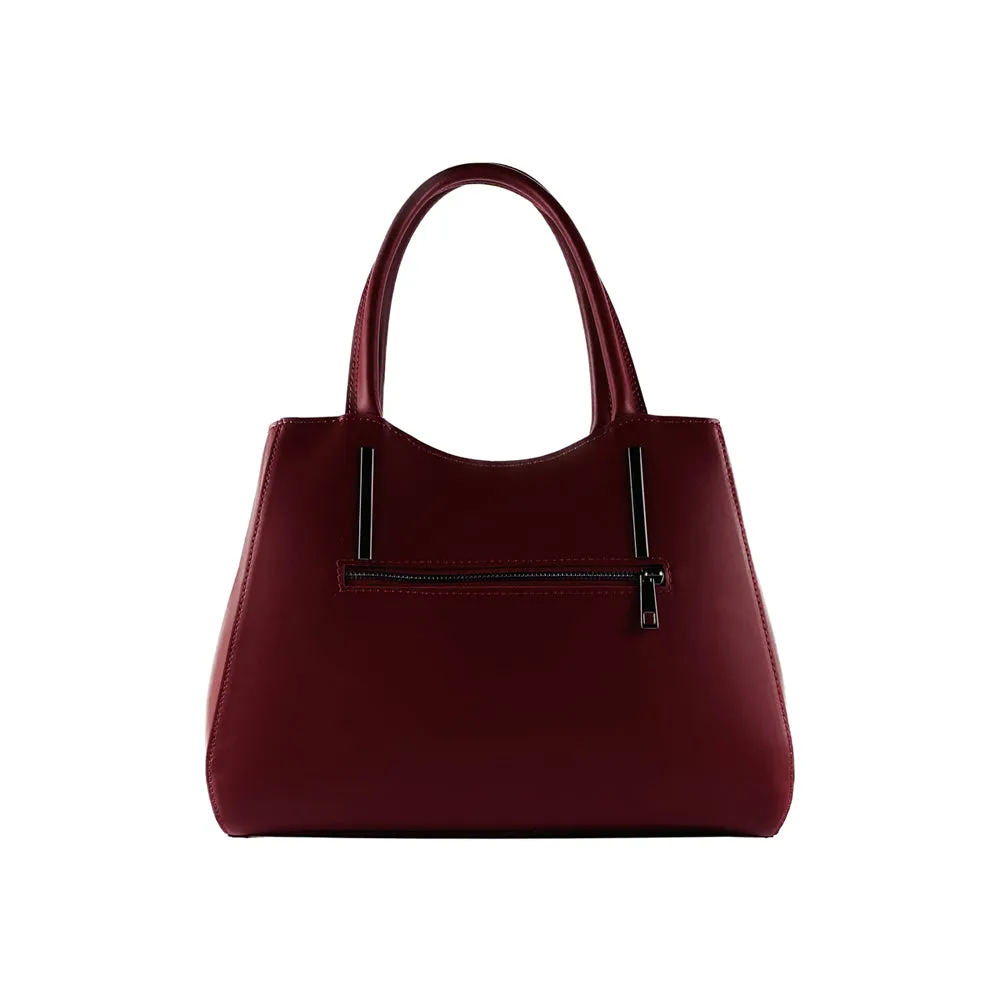 Renato Borzatta Leather Double Strap Shoulder Bag Red