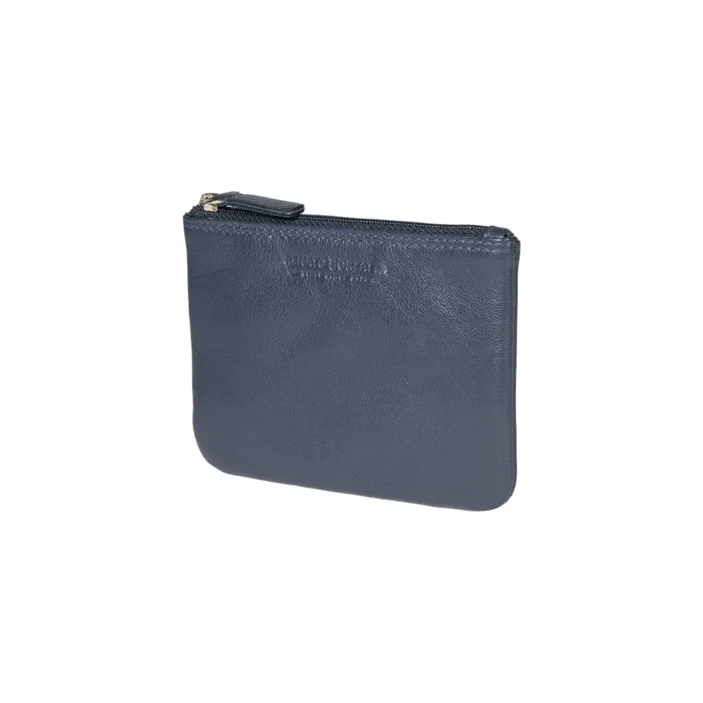 Renato Borzatta Leather Key Holder Coin Purse Blue