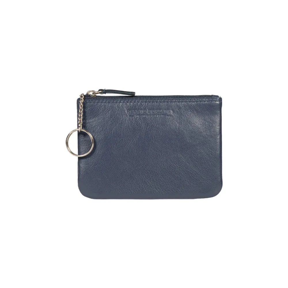 Renato Borzatta Leather Key Holder Coin Purse Blue