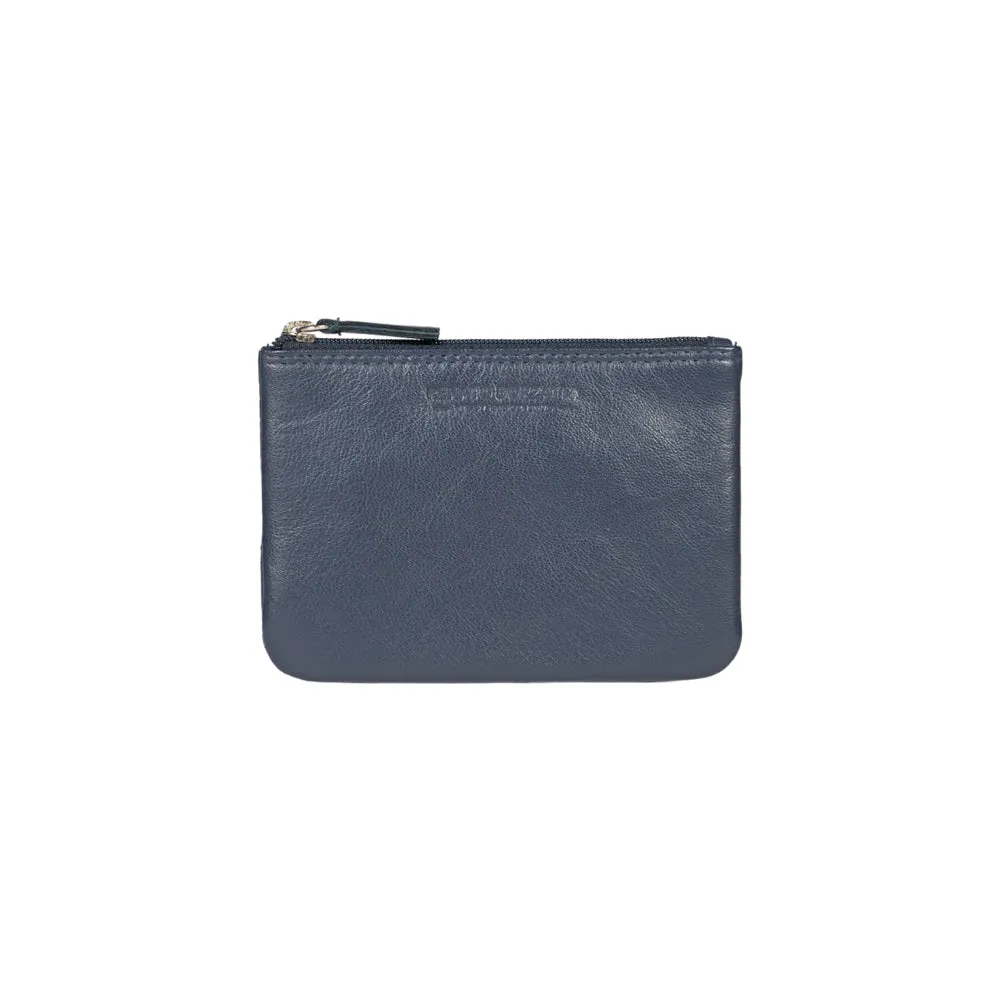 Renato Borzatta Leather Key Holder Coin Purse Blue