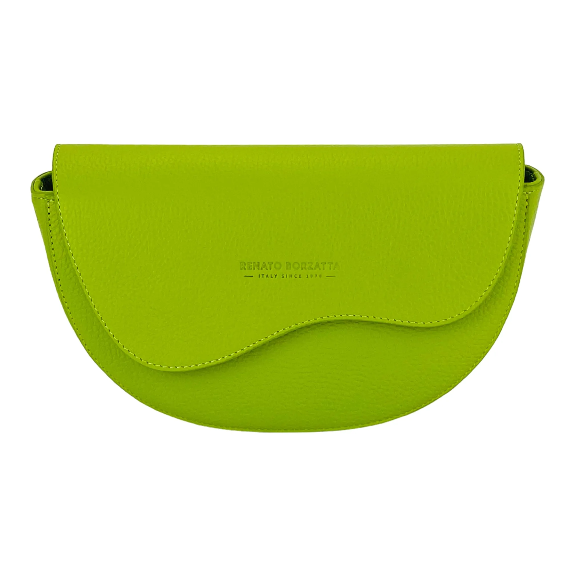 Renato Borzatta Leather rounded crossbody bag green