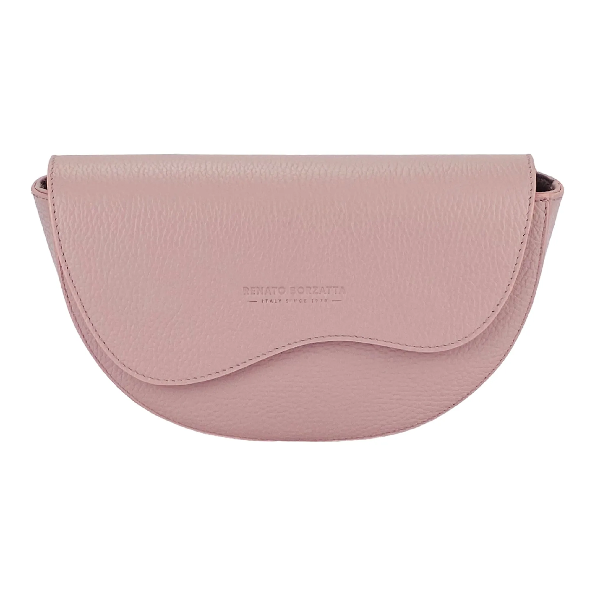Renato Borzatta leather rounded crossbody waist bag pink