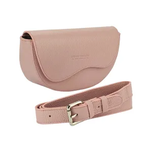 Renato Borzatta leather rounded crossbody waist bag pink