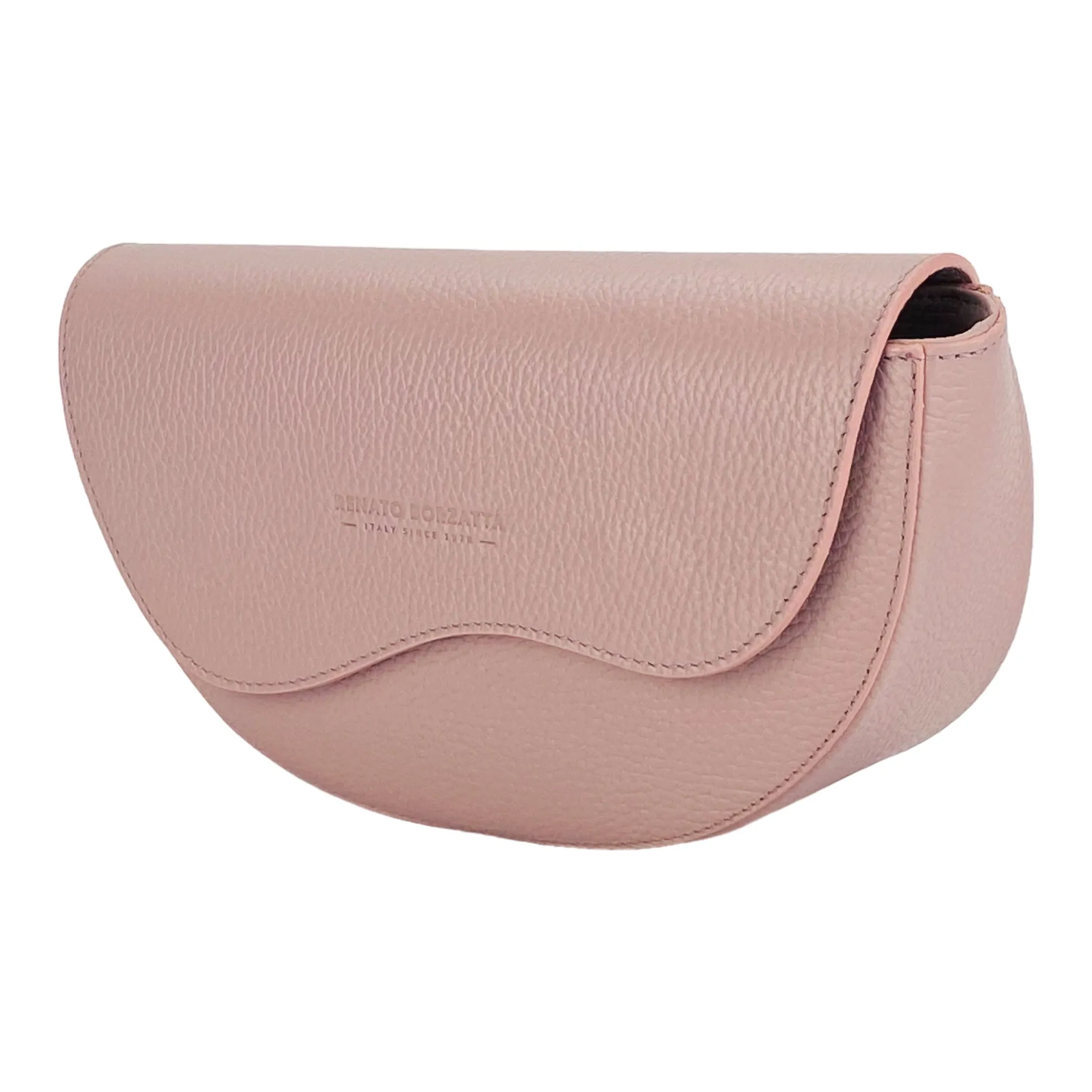 Renato Borzatta leather rounded crossbody waist bag pink