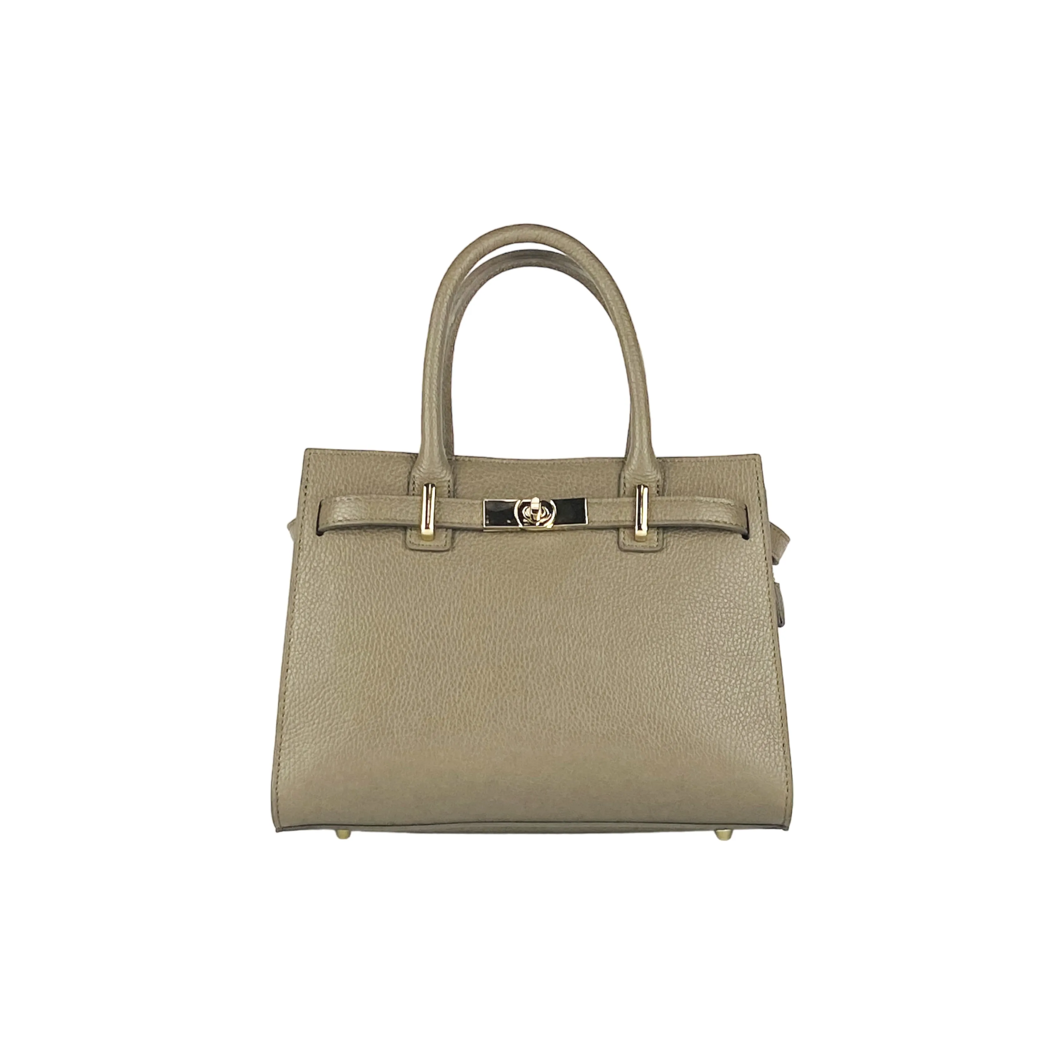 Renato Borzatta leather satchel handbag taupe