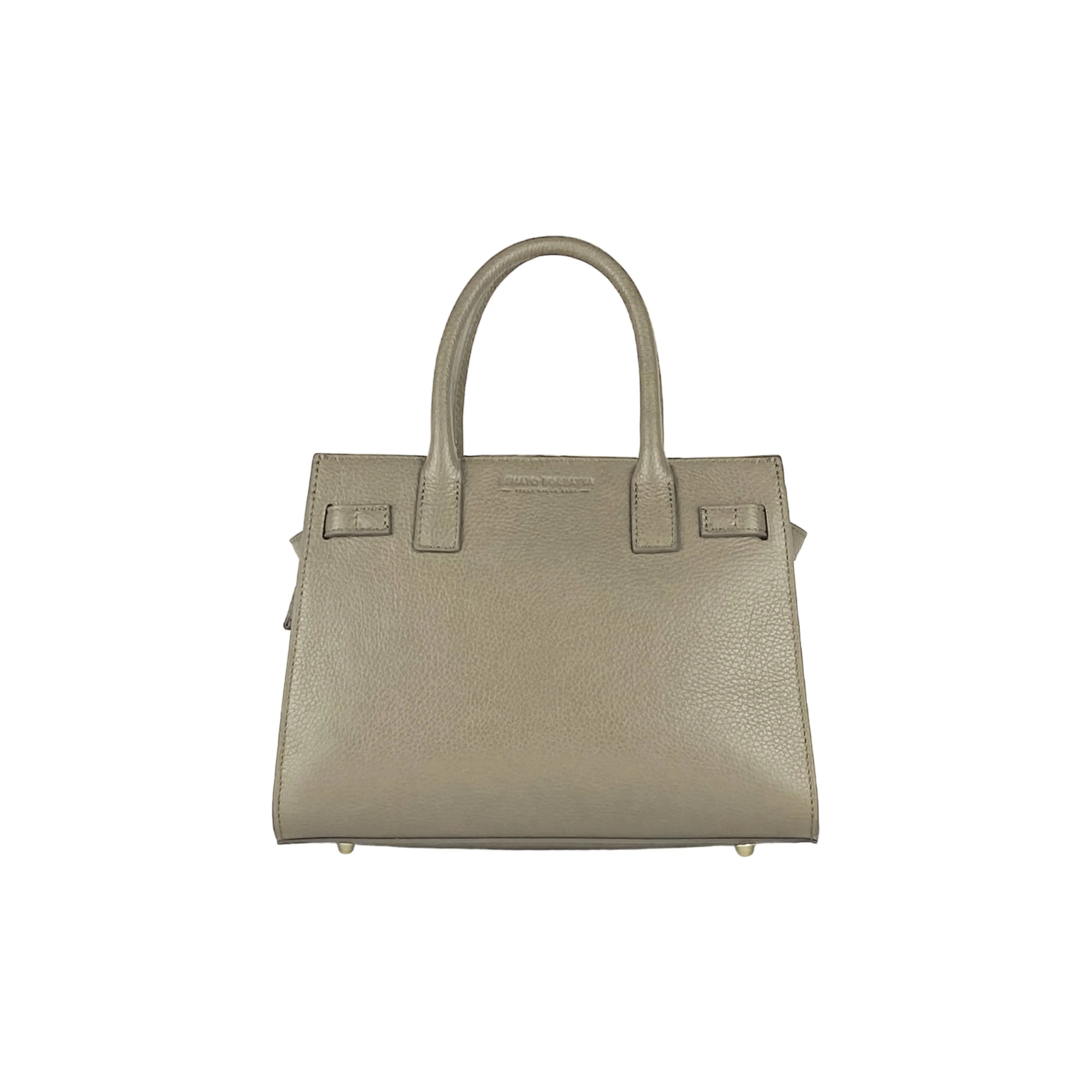 Renato Borzatta leather satchel handbag taupe
