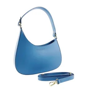 Renato Borzatta leather shoulder bag air force blue