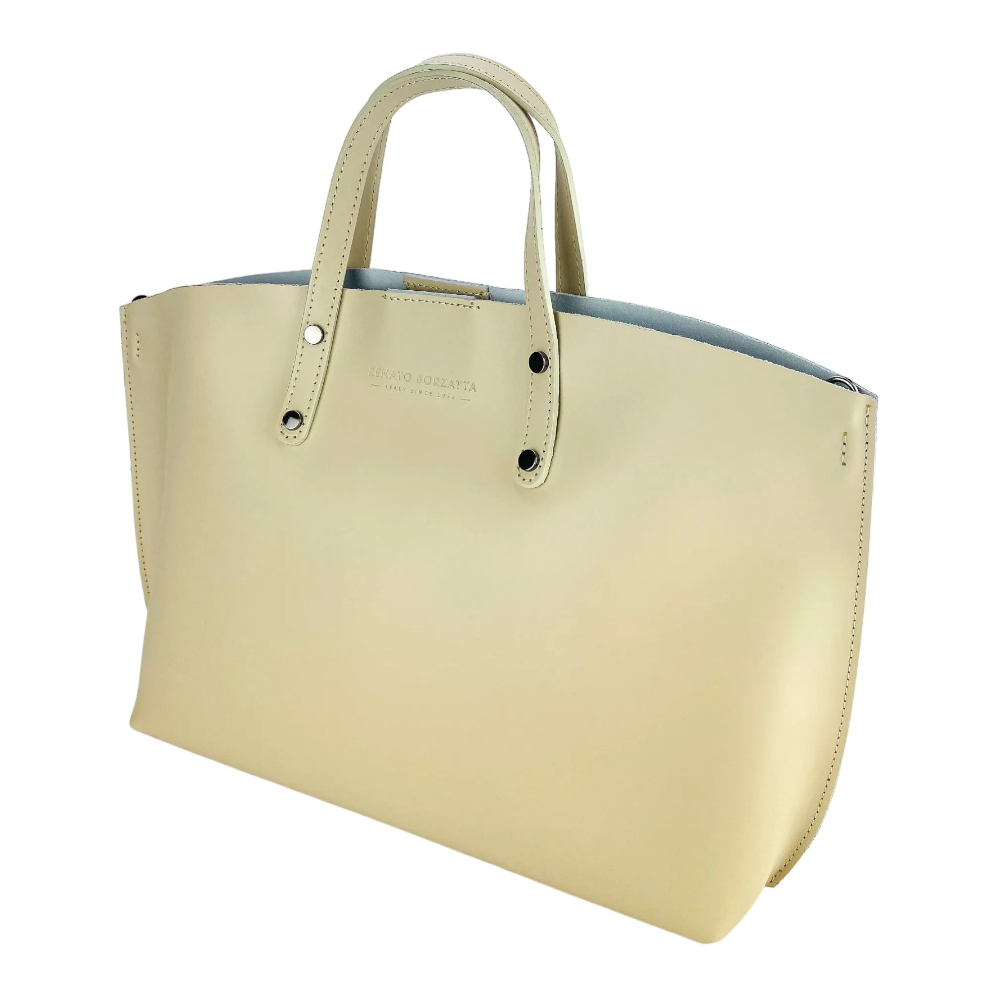 Renato Borzatta leather shoulder bag beige